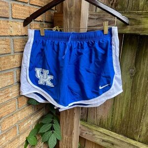 Nike Women's Blue and White Athletic Shorts